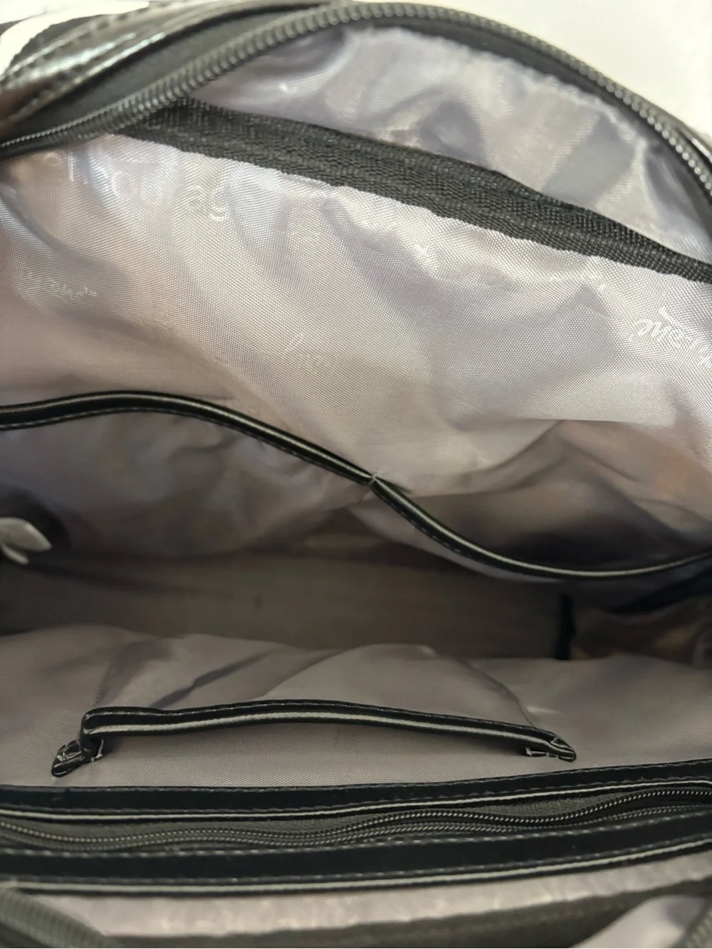 Thirty-One Black and White Floral Organizing Utility Tote